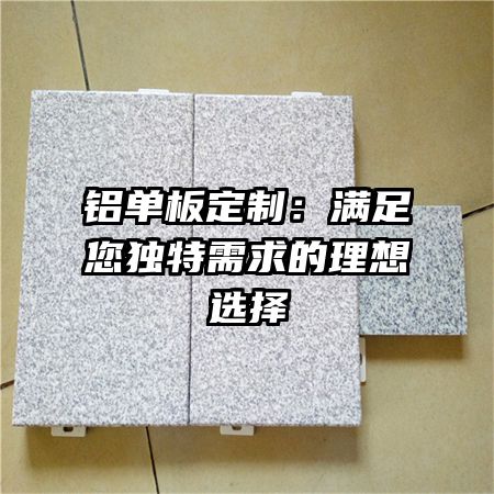 铝单板定制：满足您独特需求的理想选择