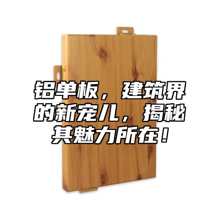 铝单板，建筑界的新宠儿，揭秘其魅力所在！