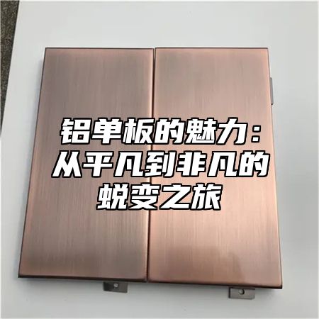 铝单板的魅力：从平凡到非凡的蜕变之旅