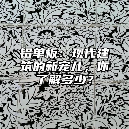 铝单板：现代建筑的新宠儿，你了解多少？
