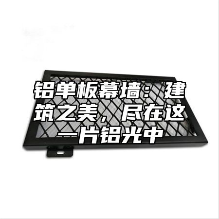 铝单板幕墙：建筑之美，尽在这一片铝光中