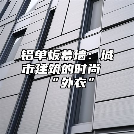 铝单板幕墙：城市建筑的时尚“外衣”