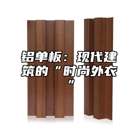 铝单板：现代建筑的“时尚外衣”