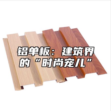 铝单板：建筑界的“时尚宠儿”