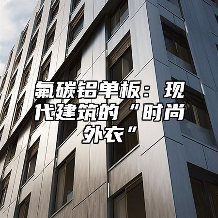 氟碳铝单板：现代建筑的“时尚外衣”