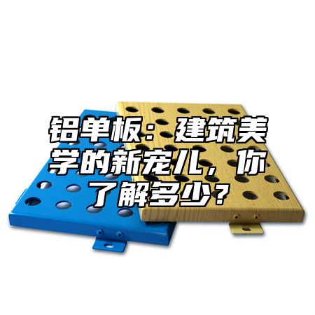 铝单板：建筑美学的新宠儿，你了解多少？